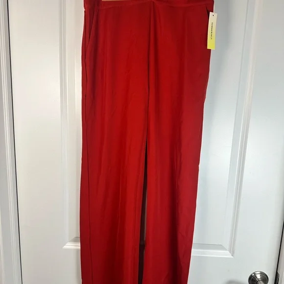 💌 SUMMERSALT Warm Red/Lava Wide‑Leg Pants – Size 8 - Picture 6 of 11